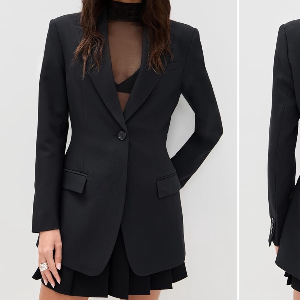 LE BOP Quinn Hourglass Black Blazer Jacket